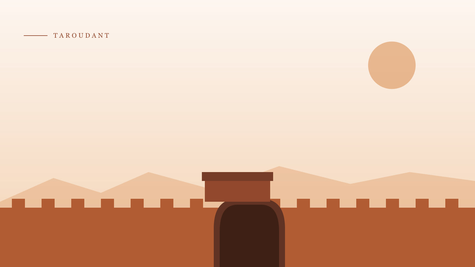 Taroudant medina ramparts at sunset